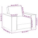  Sofa Fotel Czarny 59 cm Aksamit