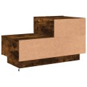 VidaXL Szafka nocna z oświetleniem LED, przydymiony dąb, 70x36x40,5 cm