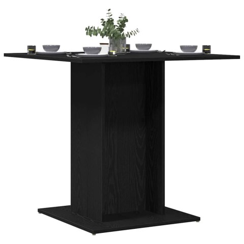 VidaXL Stół jadalny czarny dąb 80x80x75 cm drewno klejone VidaXL Stół jadalny czarny dąb 80x80x75 cm drewno klejone