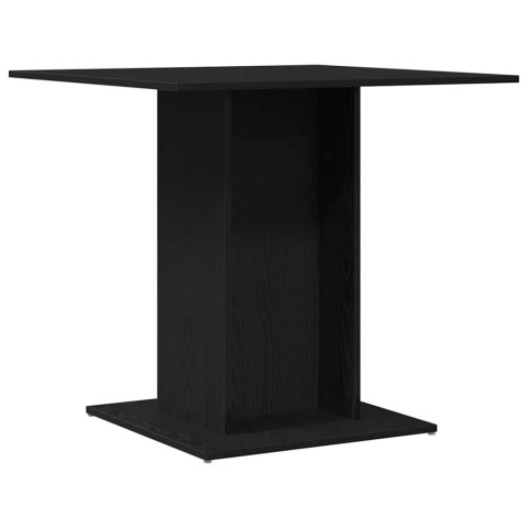 VidaXL Stół jadalny czarny dąb 80x80x75 cm drewno klejone VidaXL Stół jadalny czarny dąb 80x80x75 cm drewno klejone