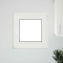  Okno piwniczne RISOR 50x50 cm uchylno-rozwierne DIN prawe białe