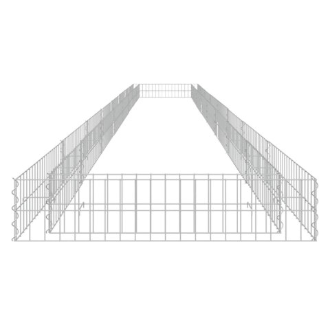 VidaXL Podwyższona donica gabionowa, galwanizowana stal, 800x100x20 cm VidaXL Podwyższona donica gabionowa, galwanizowana stal, 800x100x20 cm