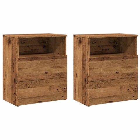 VidaXL Szafki nocne, 2 szt., stare drewno, 50x32x60 cm VidaXL Szafki nocne, 2 szt., stare drewno, 50x32x60 cm