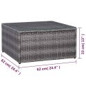 VidaXL 8-cz. zestaw wypoczynkowy do ogrodu, poduszki, rattan PE, szary