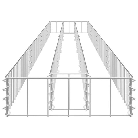 VidaXL Podwyższona donica gabionowa, galwanizowana stal, 360x30x10 cm VidaXL Podwyższona donica gabionowa, galwanizowana stal, 360x30x10 cm