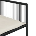  11-cz. zestaw mebli do ogrodu, z poduszkami, czarny rattan PE