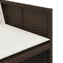 VidaXL 11-cz. zestaw mebli ogrodowych, poduszki, brązowy, rattan PE