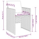VidaXL 11-cz. zestaw mebli ogrodowych, poduszki, brązowy, rattan PE