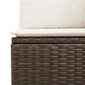 VidaXL 11-cz. zestaw mebli ogrodowych z poduszkami, brązowy, rattan PE