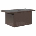 VidaXL 11-cz. zestaw mebli ogrodowych z poduszkami, brązowy, rattan PE