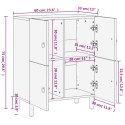 VidaXL Szafka, 60x33x75 cm, lite drewno mango
