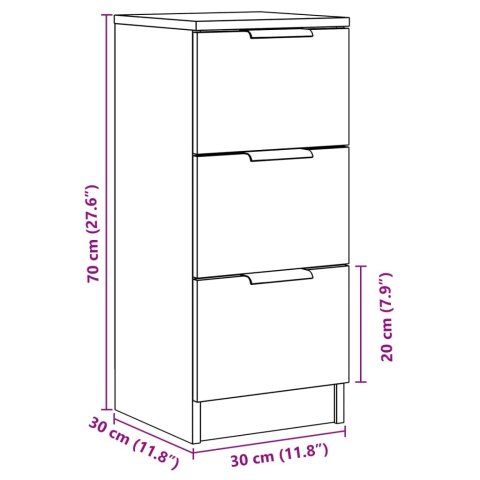 VidaXL Szafki, 2 szt., stare drewno, 30x30x70 cm VidaXL Szafki, 2 szt., stare drewno, 30x30x70 cm