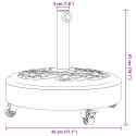 VidaXL Podstawa do parasola, z kółkami, do słupków Ø38/48 mm, 27 kg