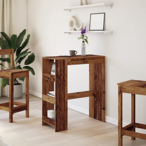 Stolik barowy z przegrodami, stare drewno, 90x40x103,5 cm Stolik barowy z przegrodami, stare drewno, 90x40x103,5 cm