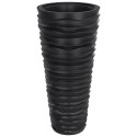 VidaXL Donica z pojemnikiem wewnętrznym, antracyt, 18/45 L, PP, prążki