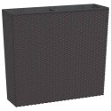 VidaXL Donica z pojemnikiem wewnętrznym, brązowa, 12/44 L, rattan PP