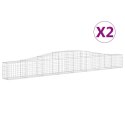 VidaXL Kosze gabionowe, 2 szt, 400x30x40/60 cm, galwanizowane żelazo