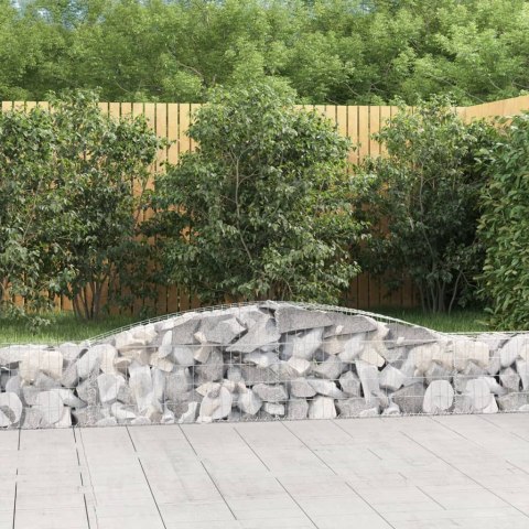 VidaXL Kosze gabionowe, 2 szt, 400x30x40/60 cm, galwanizowane żelazo