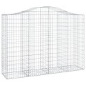  Kosze gabionowe, 4 szt, 200x50x140/160 cm, galwanizowane żelazo