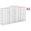  Kosze gabionowe z łukiem, 2 szt., 300x50x160/180 cm, żelazo