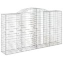  Kosze gabionowe z łukiem, 2 szt., 300x50x160/180 cm, żelazo