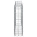  Kosze gabionowe, 3 szt, 200x30x100/120 cm, galwanizowane żelazo