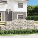  Kosze gabionowe, 4 szt, 300x50x120/140 cm, galwanizowane żelazo