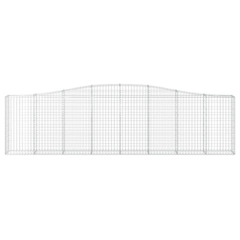 Kosze gabionowe, 4 szt, 400x30x100/120 cm, galwanizowane żelazo Kosze gabionowe, 4 szt, 400x30x100/120 cm, galwanizowane żelazo