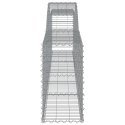 VidaXL Kosze gabionowe, 4 szt, 400x30x60/80 cm, galwanizowane żelazo