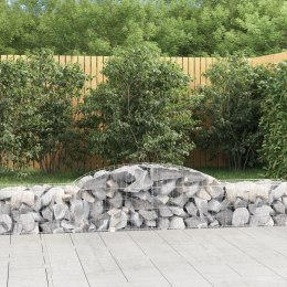 Kosze gabionowe, 5 szt, 300x50x40/60 cm, galwanizowane żelazo