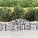  Kosze gabionowe, 6 szt., 300x50x60/80 cm, galwanizowane żelazo