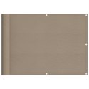 VidaXL Parawan balkonowy, taupe, 75x800 cm, 100% poliester Oxford