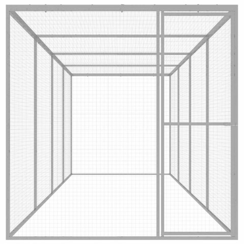 VidaXL Klatka dla kota, 6 x 1,5 x 1,5 m, stal galwanizowana VidaXL Klatka dla kota, 6 x 1,5 x 1,5 m, stal galwanizowana