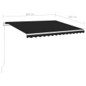  Automatycznie zwijana markiza, LED i czujnik wiatru, 3x2,5 m