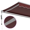  Automatycznie zwijana markiza, burgundowa, 400x350 cm