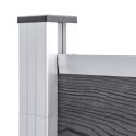  Ogrodzenie ogrodowe WPC, 353x106 cm, szare