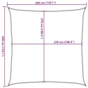  Żagiel przeciwsłoneczny, 160 g/m², ciemnozielony, 3x3 m, HDPE