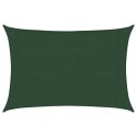 VidaXL Żagiel przeciwsłoneczny, 160 g/m², ciemnozielony, 3x4 m, HDPE
