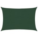 VidaXL Żagiel przeciwsłoneczny, 160 g/m², ciemnozielony, 4x5 m, HDPE
