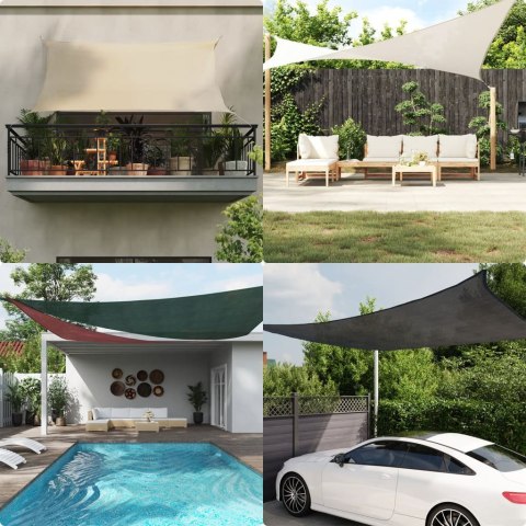 VidaXL Żagiel przeciwsłoneczny, 160 g/m², kolor taupe, 6x6 m, HDPE