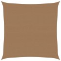 VidaXL Żagiel przeciwsłoneczny, 160 g/m², kolor taupe, 6x6 m, HDPE