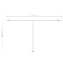  Ręcznie zwijana markiza z LED, 500 x 300 cm, żółto-biała