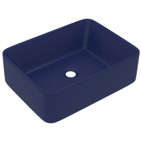 VidaXL Luksusowa umywalka, matowy granat, 41x30x12 cm, ceramiczna VidaXL Luksusowa umywalka, matowy granat, 41x30x12 cm, ceramiczna