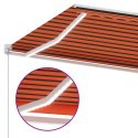  Ręcznie zwijana markiza z LED, 350x250 cm, pomarańczowo-brązowa