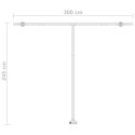  Ręcznie zwijana markiza z LED, 350x250 cm, pomarańczowo-brązowa