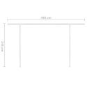 VidaXL Ręcznie zwijana markiza z LED, 4,5x3,5 m, żółto-biała