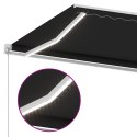  Ręcznie zwijana markiza z LED, 600 x 300 cm, antracytowa