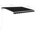  Ręcznie zwijana markiza z LED, 3,5x2,5 m, antracytowa