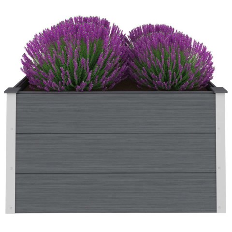 Podwyższona donica ogrodowa, WPC, 100x100x54 cm, szara Podwyższona donica ogrodowa, WPC, 100x100x54 cm, szara
