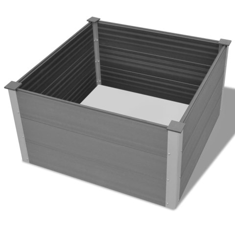 Podwyższona donica ogrodowa, WPC, 100x100x54 cm, szara Podwyższona donica ogrodowa, WPC, 100x100x54 cm, szara